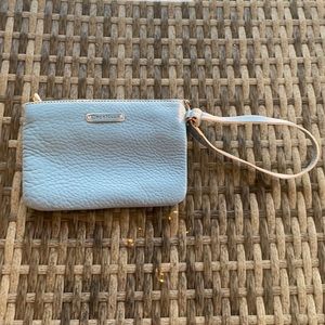 Cole Haan Powder Blue Leather Coin Purse.